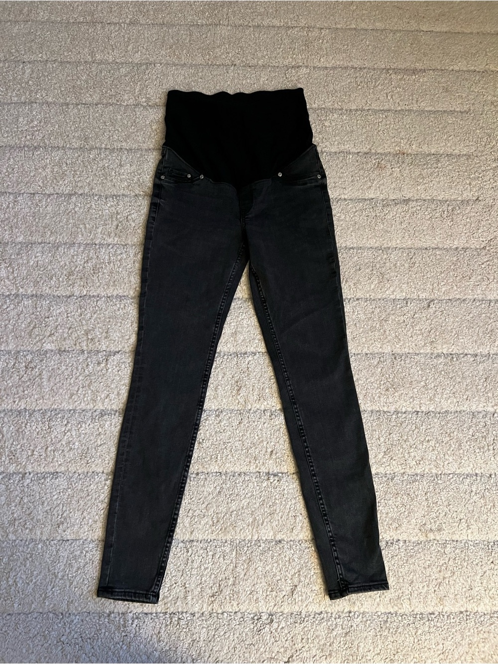 H&M Maternity Black Skinny Jeans with Stretch Waistband